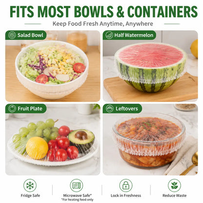 ✨100PCS Disposable Stretch Food Covers for Bowls & Plates