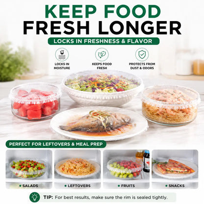 ✨100PCS Disposable Stretch Food Covers for Bowls & Plates
