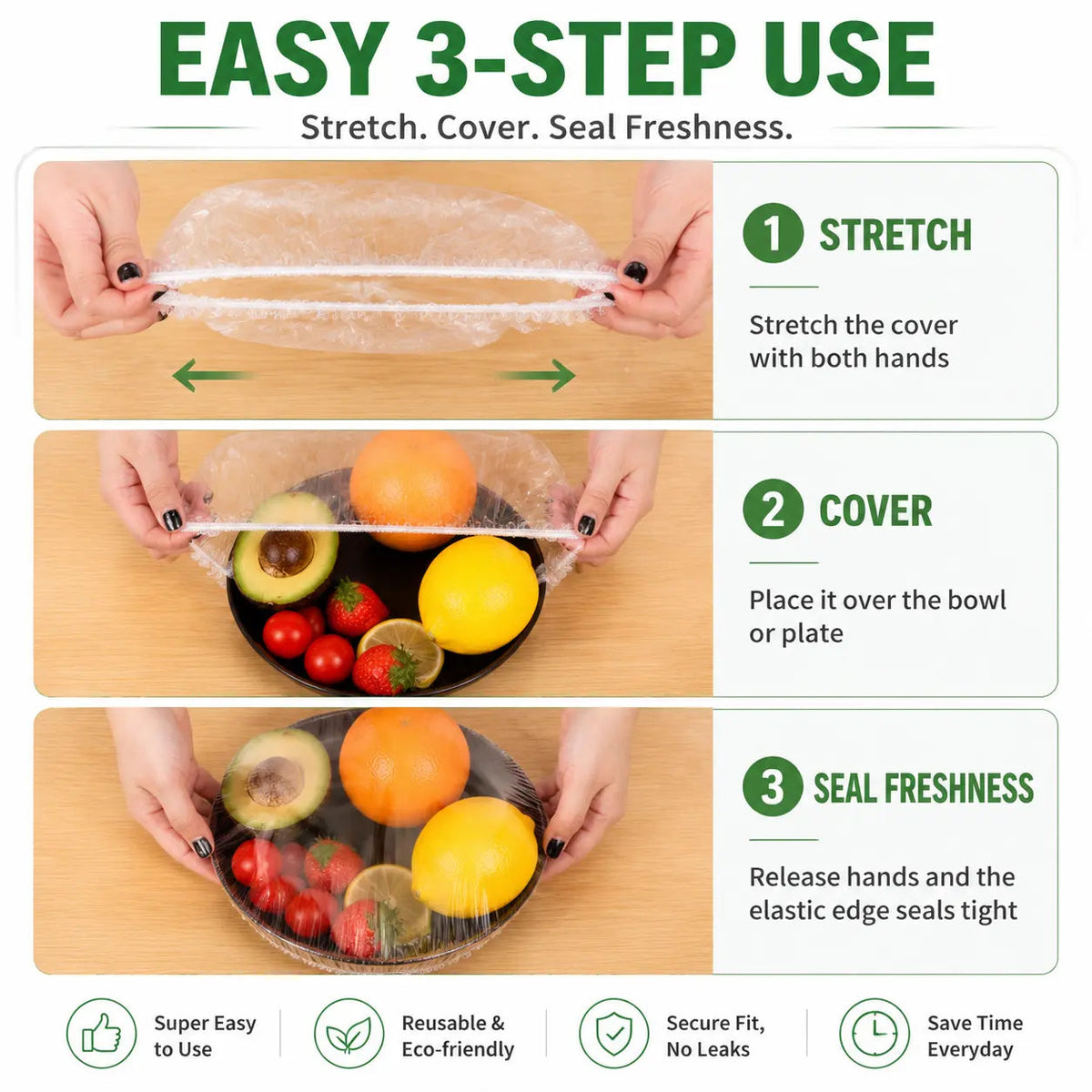 ✨100PCS Disposable Stretch Food Covers for Bowls & Plates