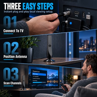 ⚡️ High-Gain Digital HDTV Indoor Antenna with Signal Amplifier – No Subscription, Easy Installation