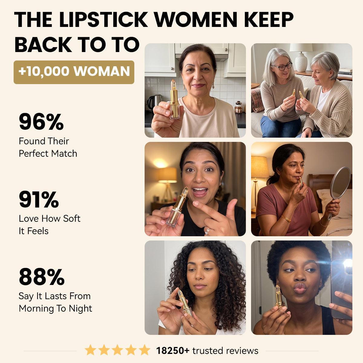 Adaptive Lip Color for Mature Lips – Hydrating, Long-Lasting & Fine-Line Friendly