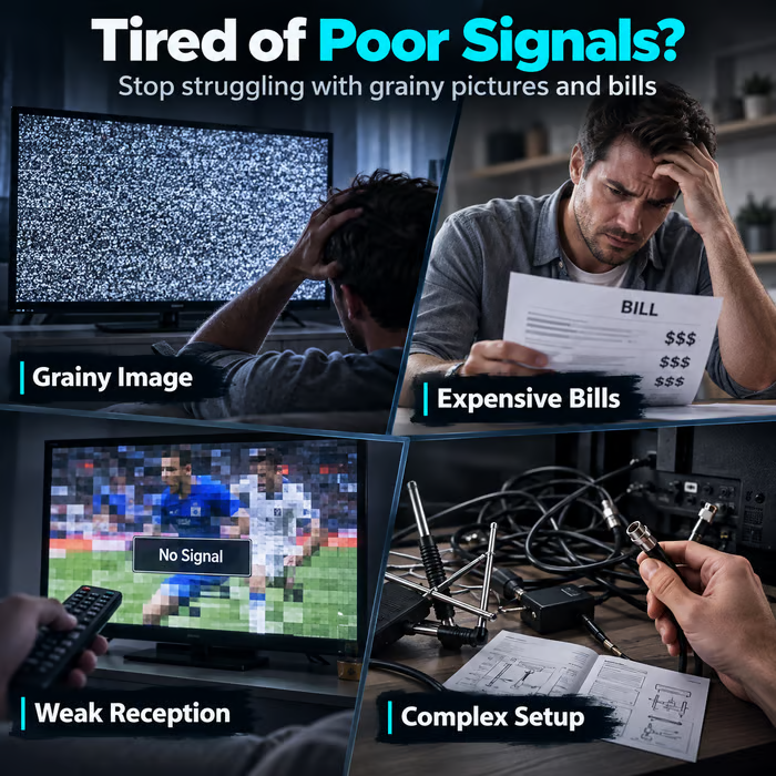 ⚡️ High-Gain Digital HDTV Indoor Antenna with Signal Amplifier – No Subscription, Easy Installation