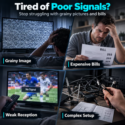 ⚡️ High-Gain Digital HDTV Indoor Antenna with Signal Amplifier – No Subscription, Easy Installation