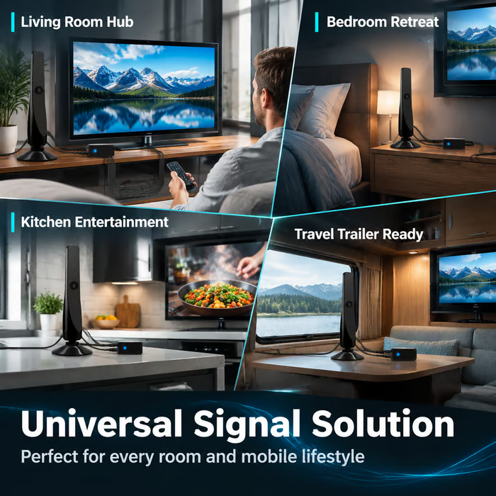 ⚡️ High-Gain Digital HDTV Indoor Antenna with Signal Amplifier – No Subscription, Easy Installation