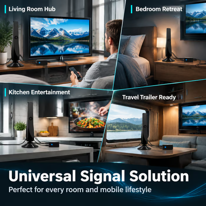 ⚡️ High-Gain Digital HDTV Indoor Antenna with Signal Amplifier – No Subscription, Easy Installation