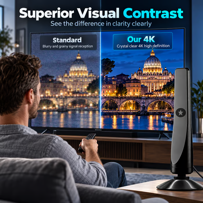 ⚡️ High-Gain Digital HDTV Indoor Antenna with Signal Amplifier – No Subscription, Easy Installation