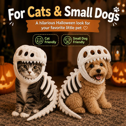 🦖 Glow-in-the-Dark Dinosaur Skeleton Pet Costume