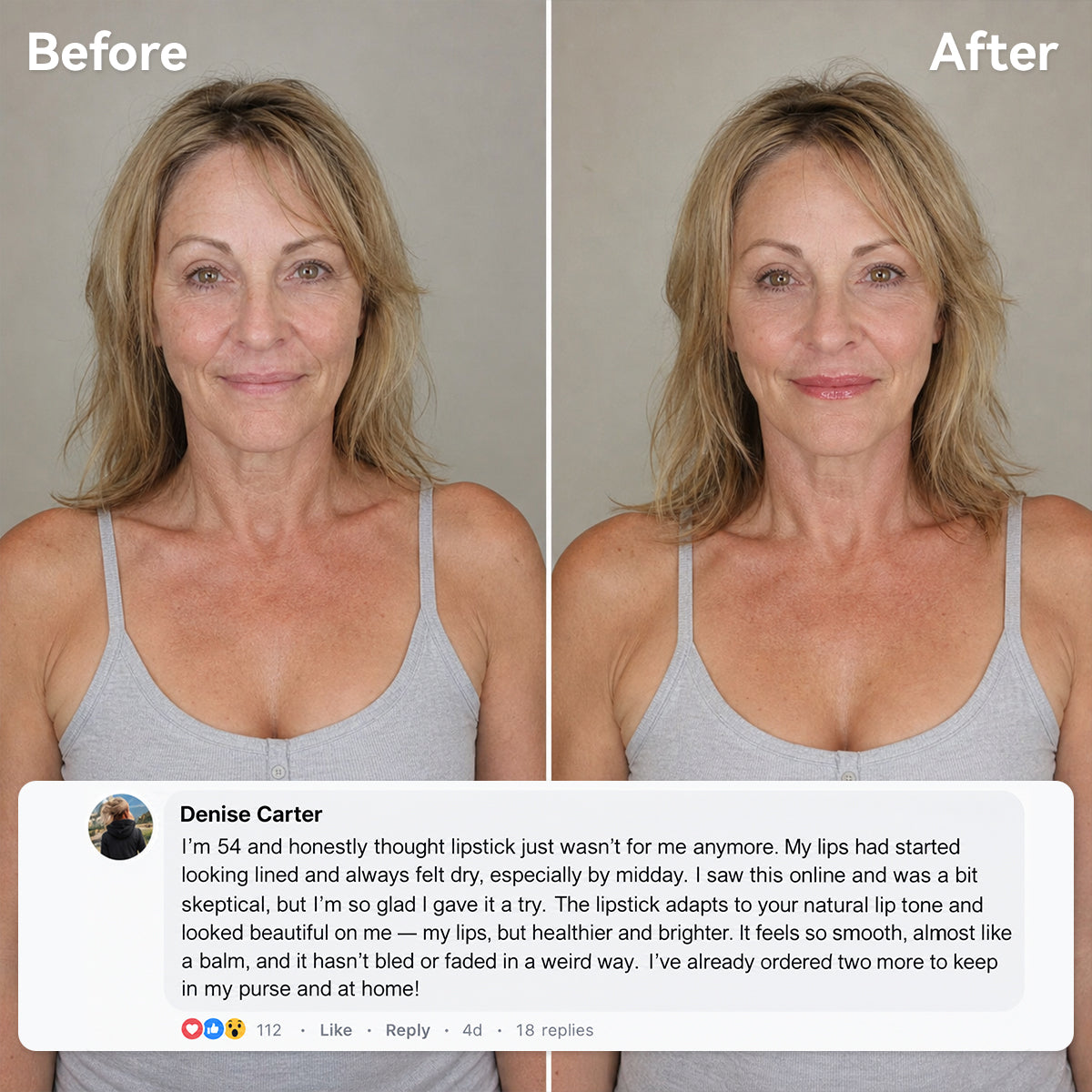 Adaptive Lip Color for Mature Lips – Hydrating, Long-Lasting & Fine-Line Friendly