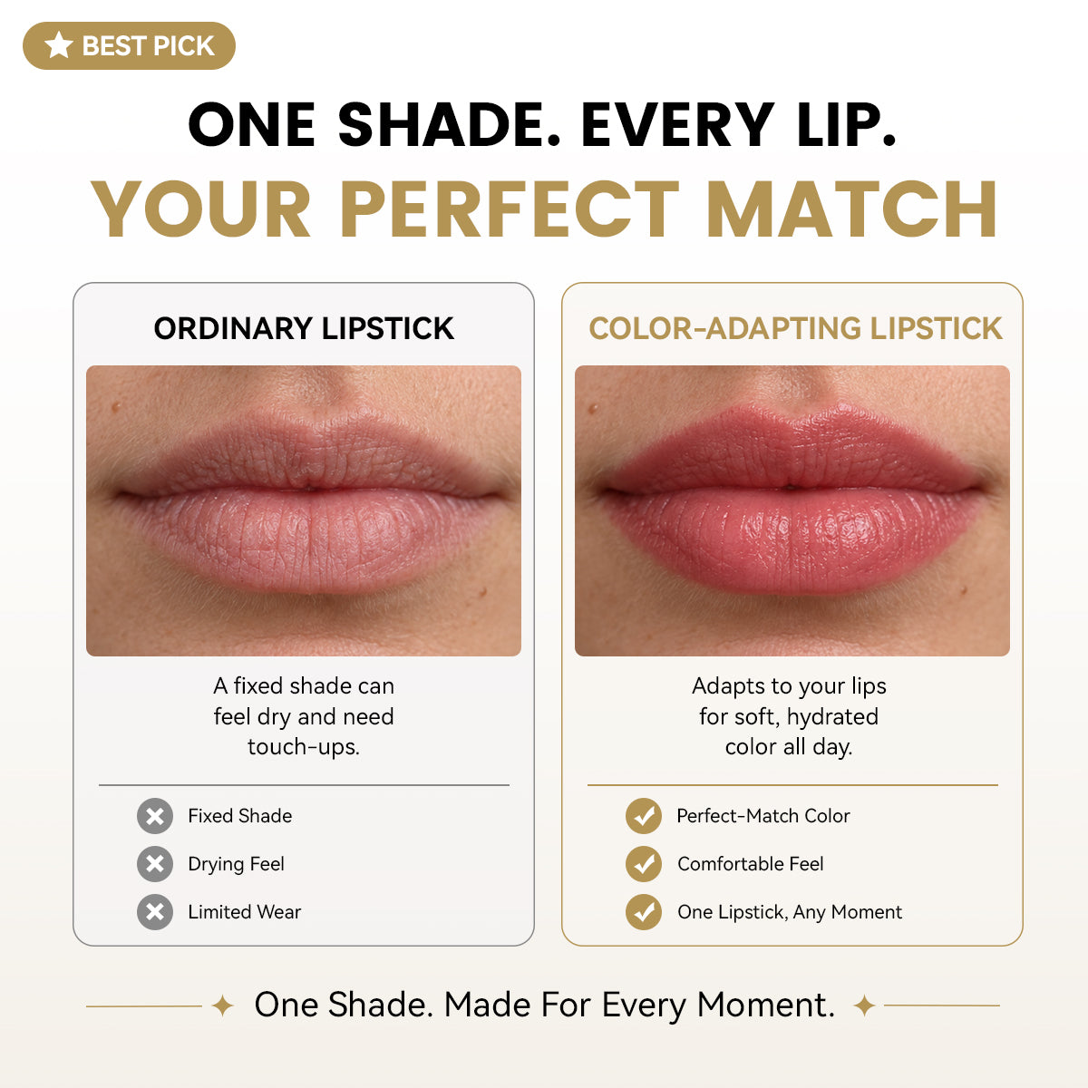 Adaptive Lip Color for Mature Lips – Hydrating, Long-Lasting & Fine-Line Friendly
